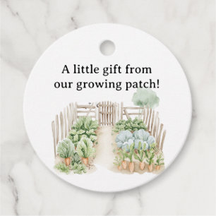 Watercolor Peter Rabbit Veggie Garden Baby Shower Favour Tags