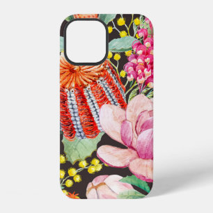 Watercolor pettern tropical Australian plants Bank iPhone 12 Case