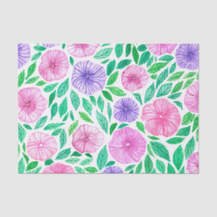 Watercolor petunia garden tissue paper