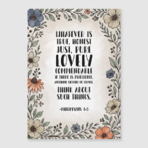 Watercolor Philippians 4:8