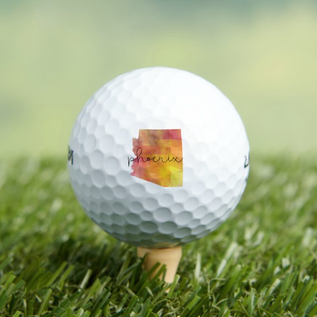 Watercolor Phoenix Arizona Golf Balls (Insitu Tee)