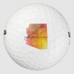 Watercolor Phoenix Arizona Golf Balls
