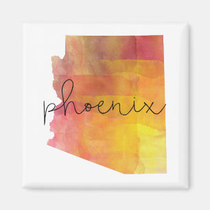 Watercolor Phoenix Arizona Magnet