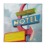 Watercolor Phoenix Motel Tile<br><div class="desc">Watercolor Phoenix Motel Artist: Naomi McCavitt</div>