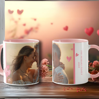 Watercolor Photo and Message in Soft Colours Mug