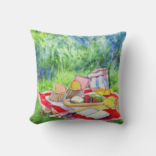 Watercolor Picnic Date Cushion