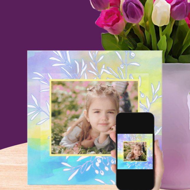 Watercolor Picture Frame Easter Card (Creator Uploaded)