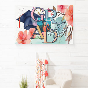 Watercolor Picture Graduation Banner