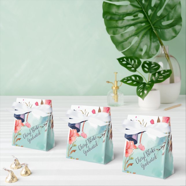 Watercolor Picture Graduation Favour Box (Multiple)