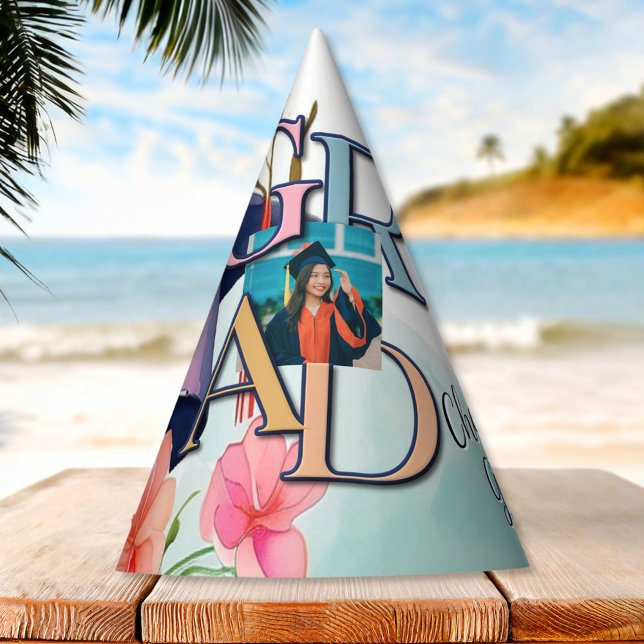 Watercolor Picture Graduation Party Hat (Creator Uploaded)