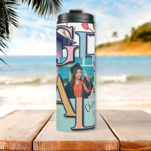 Watercolor Picture Graduation Thermal Tumbler