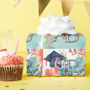 Watercolor Picture Graduation Wrapping Paper
