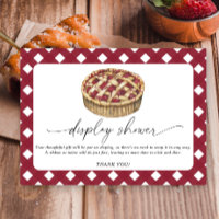 Watercolor pie baby shower - display shower
