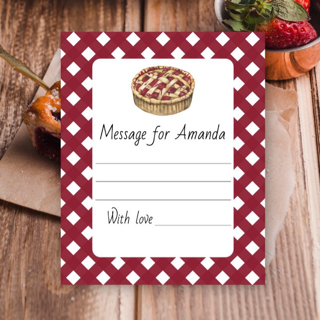 Watercolor pie birthday time capsule message (Creator Uploaded)