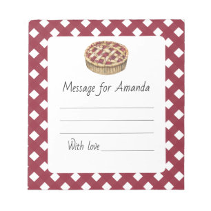Watercolor pie birthday time capsule message notepad