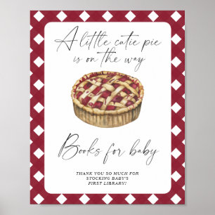 Watercolor pie books for baby poster