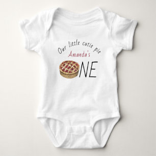 Watercolor Pie Kids Birthday Baby Bodysuit