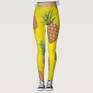 Watercolor pine-apple pattern 3 leggings