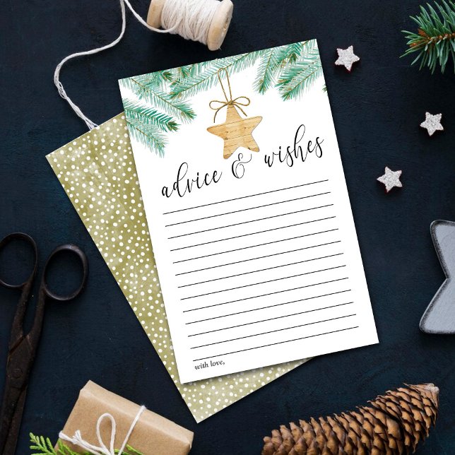 Watercolor Pine Boughs Winter Advice & Wishes (Creator Uploaded)