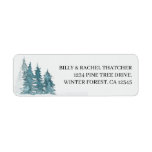 Watercolor Pine Forest Address Label<br><div class="desc">Watercolor Pine Forest address labels - perfect for general mail,  winter events,  christmas cards,  change of address and holiday moving announcements etc. The template is ready for you to add your name and address.</div>
