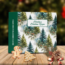 Watercolor Pine Pattern Elegant Winter