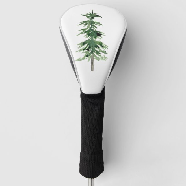 Watercolor Pine Tree Golf Head Cover (Front)