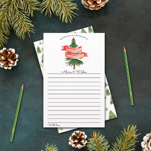 Watercolor Pine Tree Merry Little Baby Shower