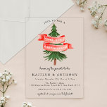 Watercolor Pine Tree Merry Little Baby Shower Acrylic Invitations<br><div class="desc">Celebrate in style with these cute and very trendy baby shower acrylic invitations. The design is easy to personalise with your own wording and your family and friends will be thrilled when they receive these fabulous party invites. Matching items can be found in the collection.</div>