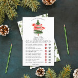 Watercolor Pine Tree Merry Little Baby Shower Game<br><div class="desc">This baby shower "Guess Who" game is perfect for anyone having a baby shower this Christmas time. Simply give these game cards out to your guests to play at the shower, the person with the most correct answers wins a prize of your choice! Matching party items can be found in...</div>