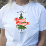 Watercolor Pine Tree Merry Little Birthday T-Shirt<br><div class="desc">Celebrate in style with these trendy birthday party t-shirts. This design is easy to personalise with your special event wording and your guests will be thrilled when they see these fabulous t-shirts. Matching items can be found in the collection.</div>