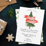 Watercolor Pine Tree Merry Little Birthday Thank You Card<br><div class="desc">Say thank you in style with these trendy birthday thank you cards. The template wording is easy to personalise and your family and friends will be thrilled when they receive these fabulous thank yous.</div>