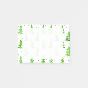 Watercolor Pine Trees Post-it Notes