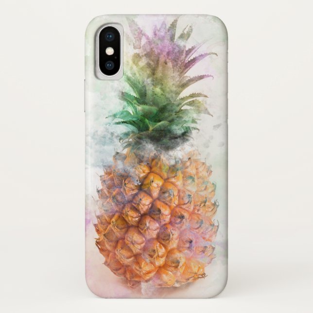Watercolor pineapple Case-Mate iPhone case (Back)