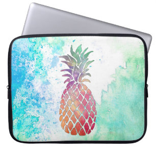 watercolor pineapple laptop sleeve