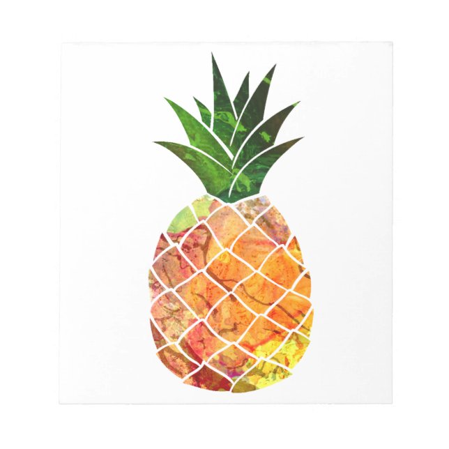 Watercolor Pineapple Notepad (Front)