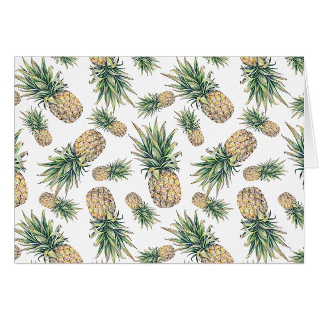 Watercolor Pineapple Pattern (Front Horizontal)