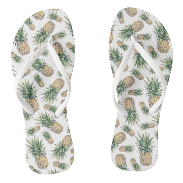 Watercolor Pineapple Pattern Jandals (Footbed)
