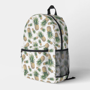 Watercolor Pineapple Pattern Printed Backpack