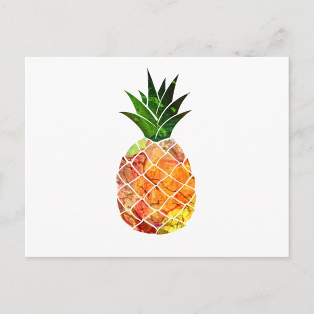 Watercolor Pineapple Postcard (Front)