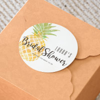 Watercolor Pineapple Stencil | Brid Shower Sticker