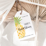 Watercolor Pineapple Stencil | Bridal Shower Gift Tags<br><div class="desc">Tropically them featuring watercolor pineapple stencil bridal shower gift tag.</div>