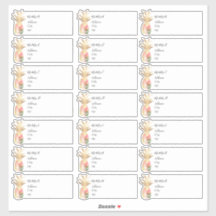 Watercolor Pineapples Guest Address Labels