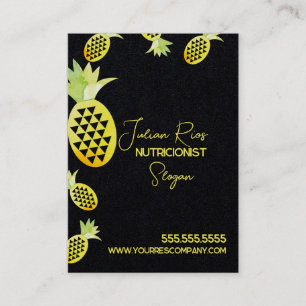 Watercolor Pineapples Nutritionist Fruit Business Card