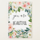 Watercolor Pink and White You Are Beautiful