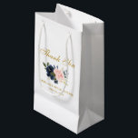 Watercolor Pink Blue Floral Gold Bridal Shower Small Gift Bag<br><div class="desc">Watercolor Pink Blush Blue Floral Gold Bridal Shower Thank You Gift Bag</div>