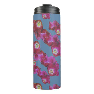 Watercolor Pink & Blue Floral Thermal Tumbler
