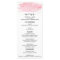 Watercolor Pink Blush & Gold Sparkle Wedding Menu