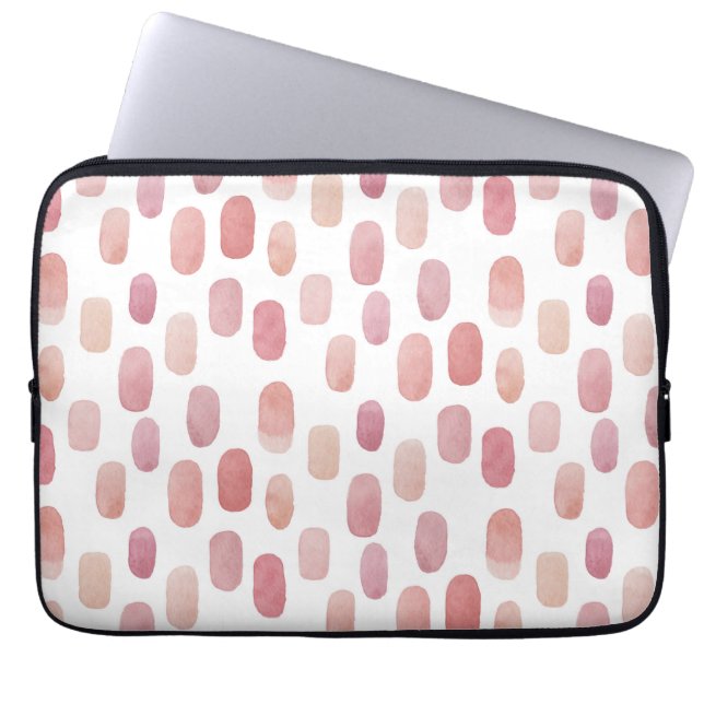 Watercolor pink brush stroke. Simple cute pattern Laptop Sleeve (Front)
