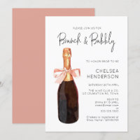 Watercolor Pink Champagne Brunch & Bubbly Shower