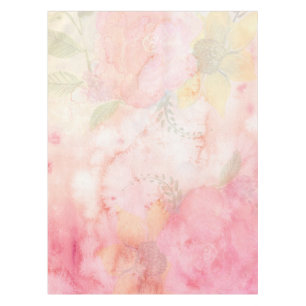 Watercolor Pink Floral Background Tablecloth